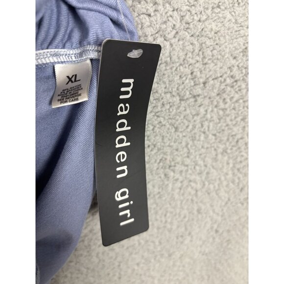 Madden Girl Juniors' Ruched Mock-Neck Sleeveless Bodysuit Rustic Blue XL NWT's - Picture 5 of 7